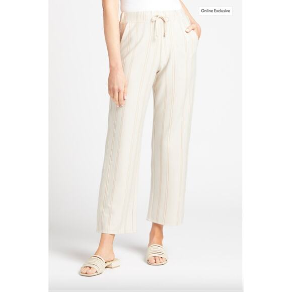 Splendid Pants - SPLENDID NWT Evereve Hazel Rib Straight Leg Drawstring Relaxed Pant // S